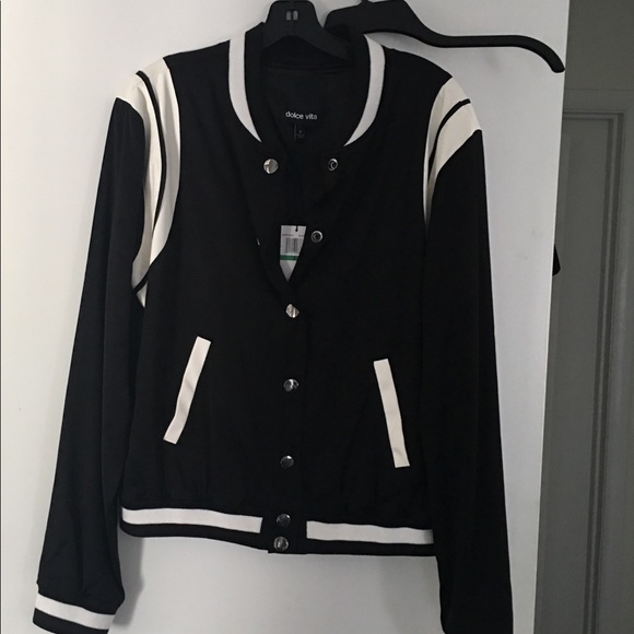Dolce Vita Jackets & Blazers - Dolce Vida satin vegan leather varsity jacket
